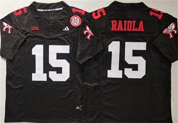 Men%27s Nebraska Cornhuskers #15 Dylan Raiola Black F.U.S.E. With Patch Vapor Limited Stitched Jersey